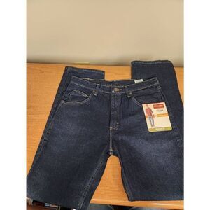 NWT Wrangler 5 Five Star Men’s Size 32x32 Regular Fit Dark Wash Blue Jeans